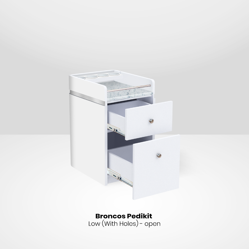 WHITE - GREY PEDI CART