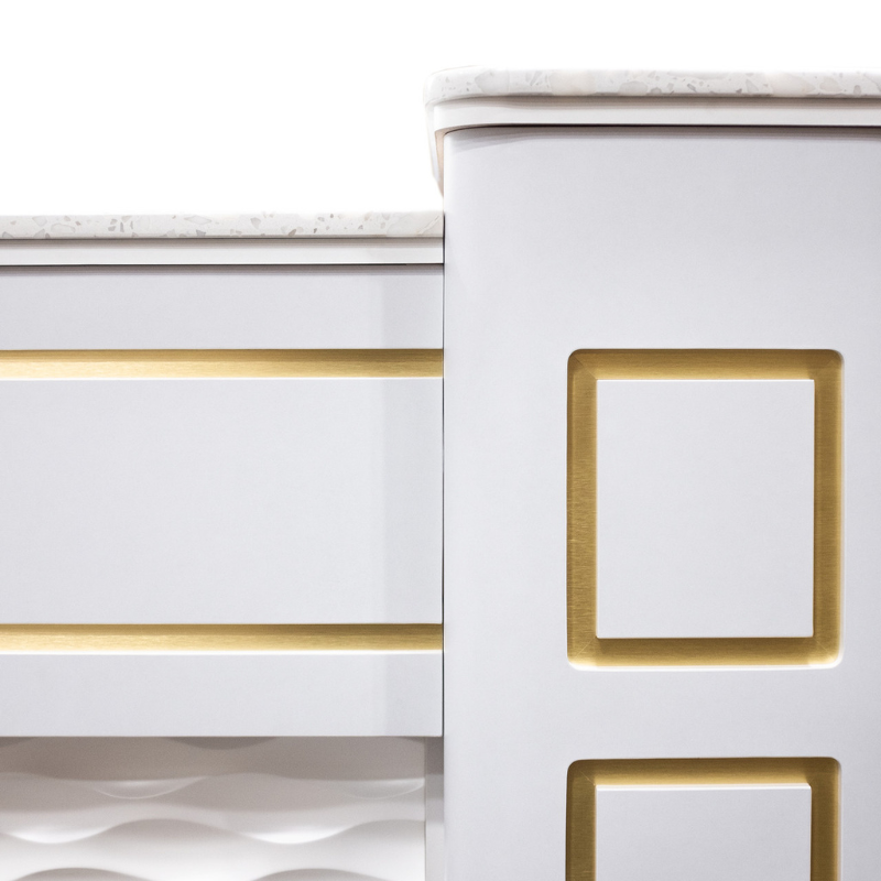 NAPA RECEPTION TABLE WITHLED WHITE - GOLD