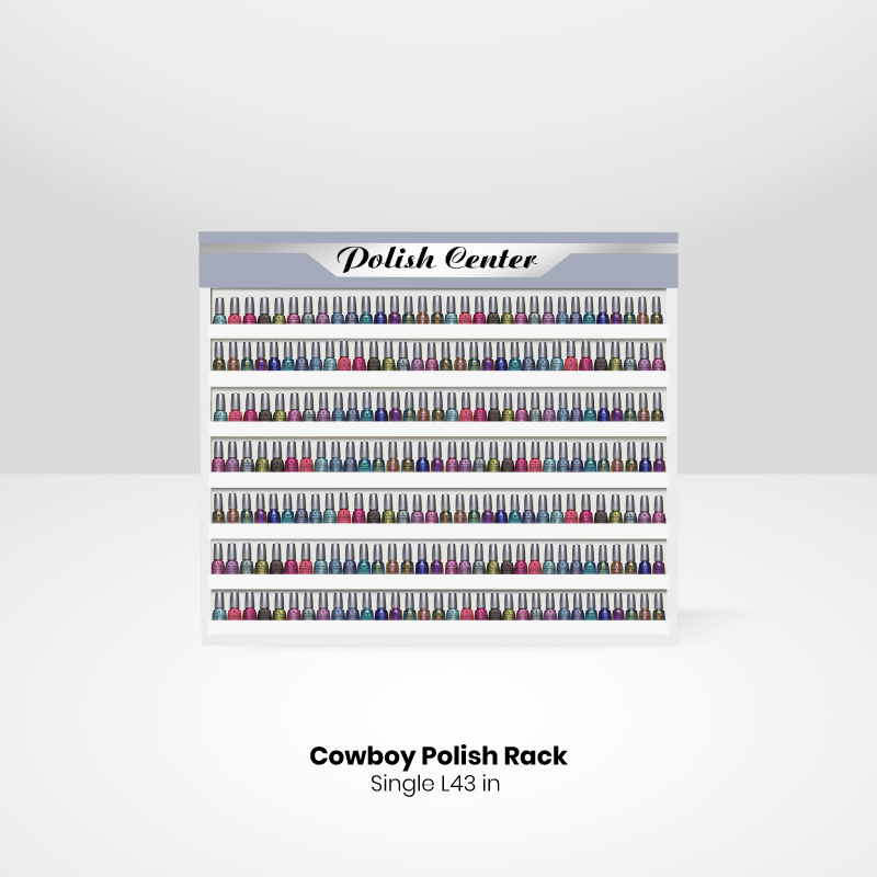 WHITE - GREY POLISH SINGLE RACK 43 INCHES