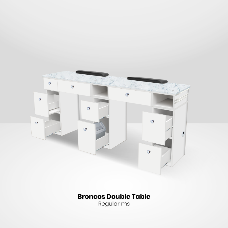 WHITE - GREY DOUBLE NAIL TABLE