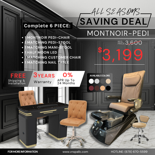 MONTNOIR - PEDI CHAIR BLACK BASE (ALL SEASONS DEAL)