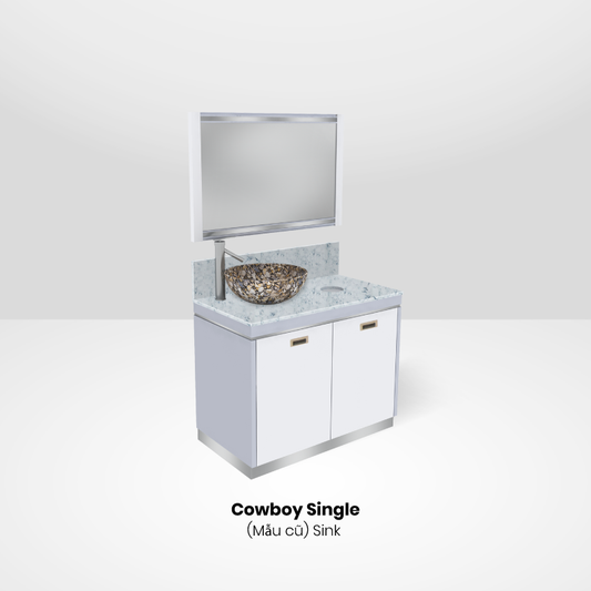 WHITE - GREY SINGLE SINK