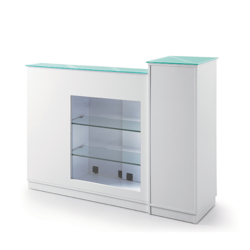 GLASGLOW RECEPTION TABLE WITH DISPLAY BY VNSPA