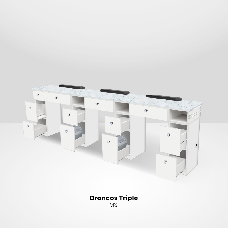 WHITE - GREY TRIPPLE NAIL TABLE